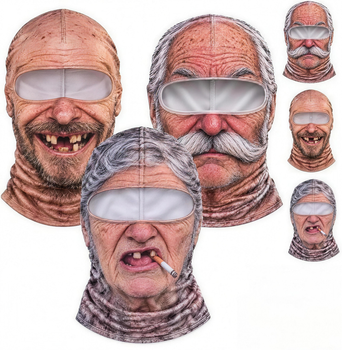 All three Old Timer faces